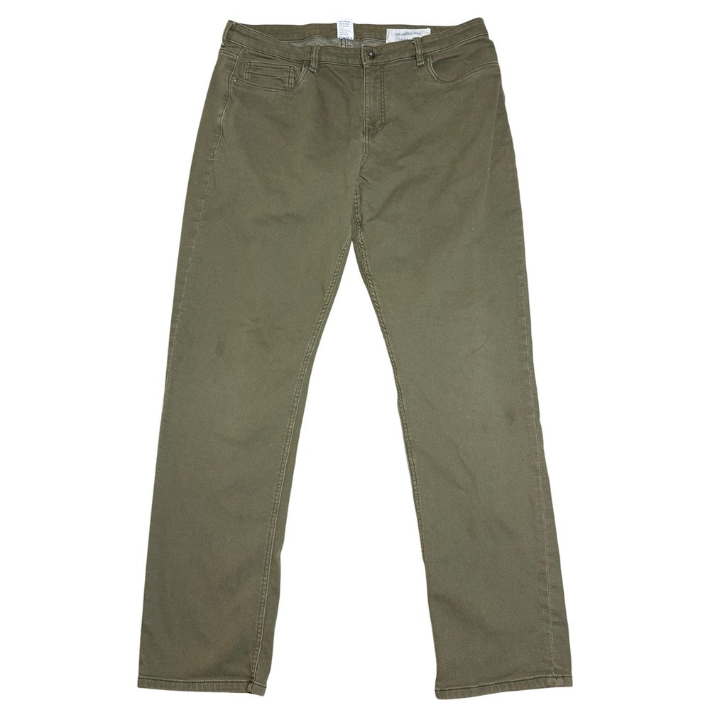 The Perfect Jean NYC Denkhaki Pants Mens 38x36 (Fit 40x34) Olive Green Athletic